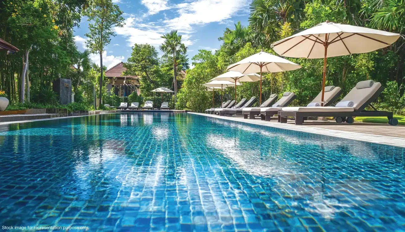 Artistic impression of the pool at Godrej Evora Estate, Sector 40, Panipat